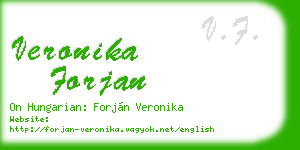 veronika forjan business card
